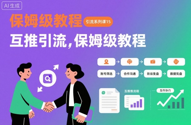 引流系列课15：互推引流，保姆级教程【文档】-情久项目网
