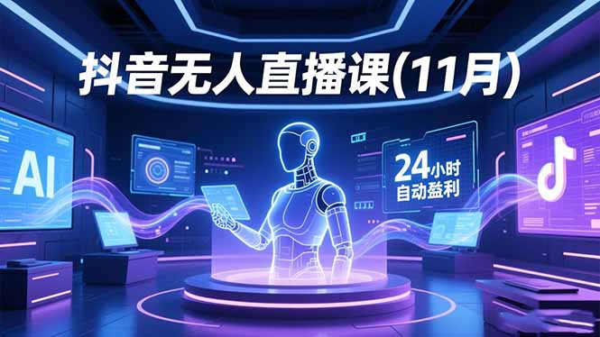 抖音无人直播课(11月-情久项目网