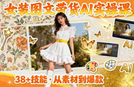 女装图文带货的AI实操课-情久项目网