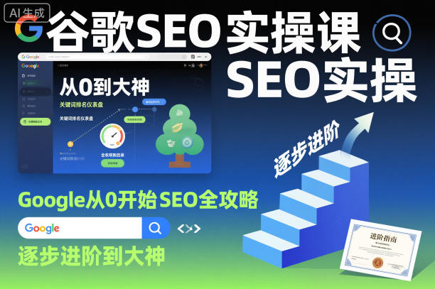 谷歌SEO实操课，Google从0开始SEO全攻略，逐步进阶到大神-情久项目网