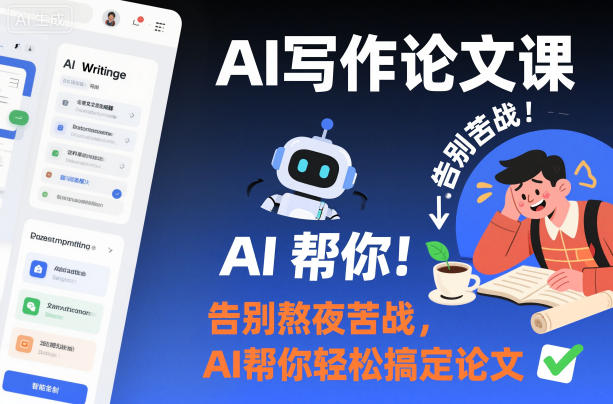 AI写作论文课，告别熬夜苦战，AI帮你轻松搞定论文-情久项目网