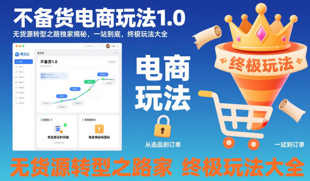 不备货电商玩法1.0，​无货源转型之路独家揭秘，一站到底，终极玩法大全-情久项目网