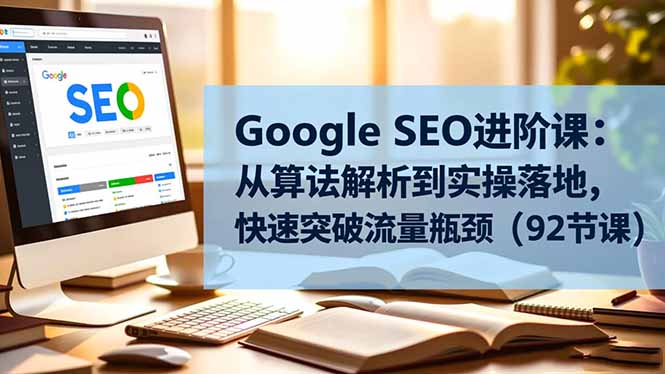 Google SEO进阶课：从算法解析到实操落地，快速突破流量瓶颈(92节课-情久项目网
