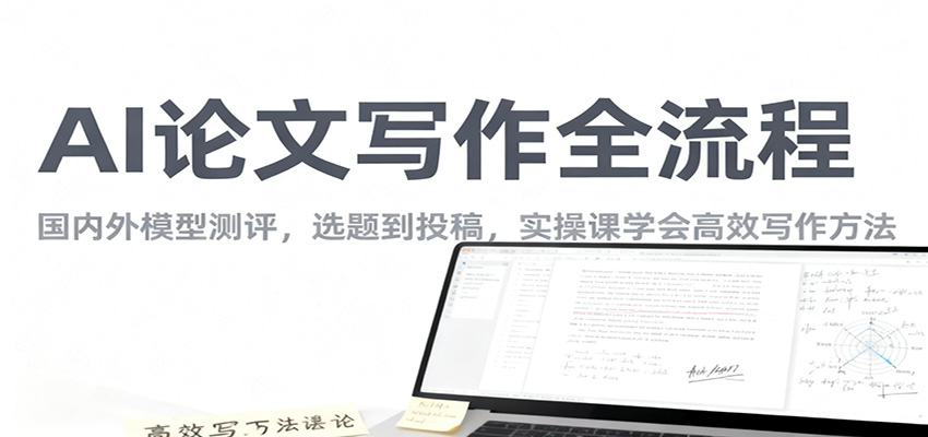 AI论文写作全流程，国内外模型测评，选题到投稿，实操课学高效写作方法-情久项目网