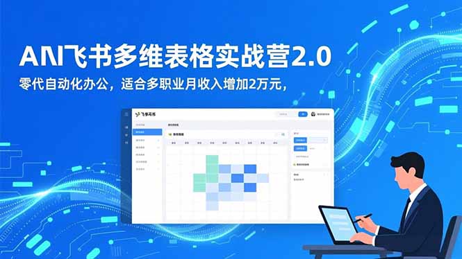 AI+飞书多维表格实战营2.0：零代码自动化办公，适合多职业月收入增加2万元-情久项目网