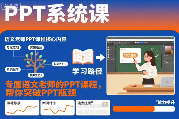 PPT系统课，专属语文老师的PPT课程，帮你突破PPT瓶颈-情久项目网