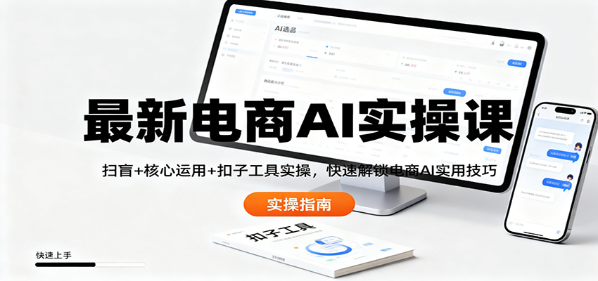 最新电商AI实操课：扫盲+核心运用+扣子工具实操，快速解锁电商AI实用技巧-情久项目网