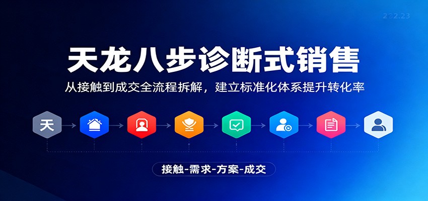 天龙八步诊断式销售，从接触到成交全流程拆解，建立标准化体系提升转化率-情久项目网