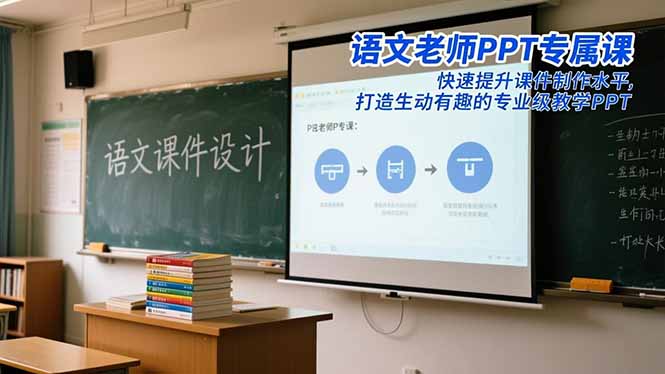 语文老师PPT专属课：快速提升课件制作水平，打造生动有趣的专业级教学PPT-情久项目网