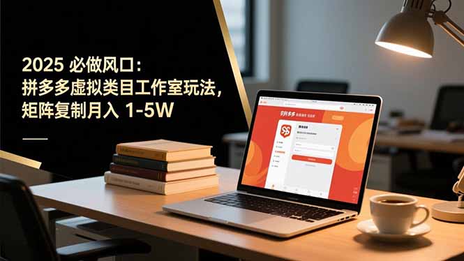 2025 必做风口：拼多多虚拟类目工作室玩法，矩阵复制月入 1-5W-情久项目网