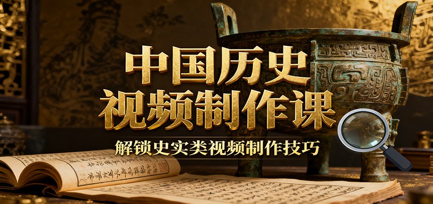 中国历史视频制作课：疆域地图集+参考文案+练习素材，解锁史实类视频制作技巧-情久项目网