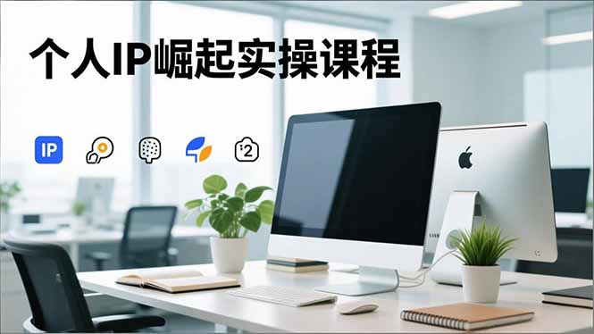 个人IP崛起实操课程，IP思维塑造+赛道精准调研+账号高变现搭建+内容创作-情久项目网