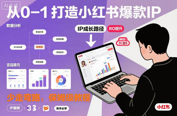 从0-1如何打造一个小红书爆款IP，少走弯路，保姆级教程-情久项目网