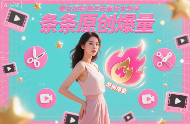 美女视频搬运去重技术教学，条条原创爆量-情久项目网