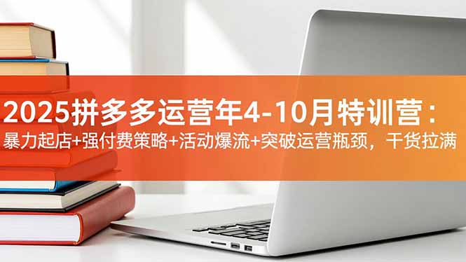 2025拼多多运营年4-10月特训营：暴力起店+强付费策略+活动爆流+突破运营瓶颈，干货拉满-情久项目网