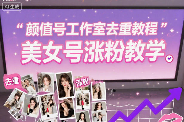 颜值号工作室去重教程，美女号涨粉教学-情久项目网