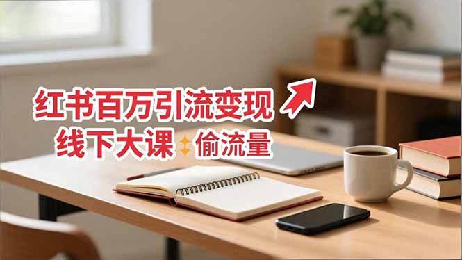 小红书百万引流变现-11月线下大课：分享从0到百万引流路径，手把手教偷流量、拿结果-情久项目网