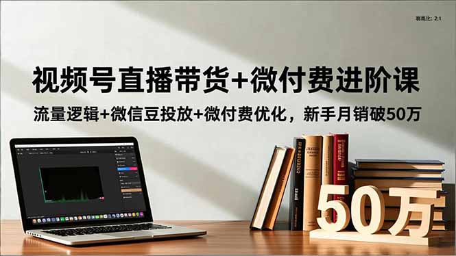视频号直播带货+微付费进阶课：流量逻辑+微信豆投放+微付费优化，新手月销破50万-情久项目网