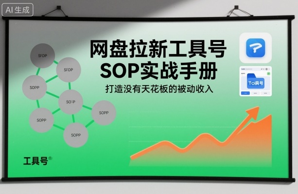 网盘拉新工具号SOP实战手册，打造没有天花板的被动收入-情久项目网