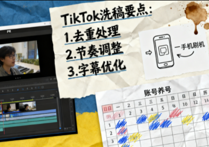 TikTok洗稿剪辑全流程课-情久项目网