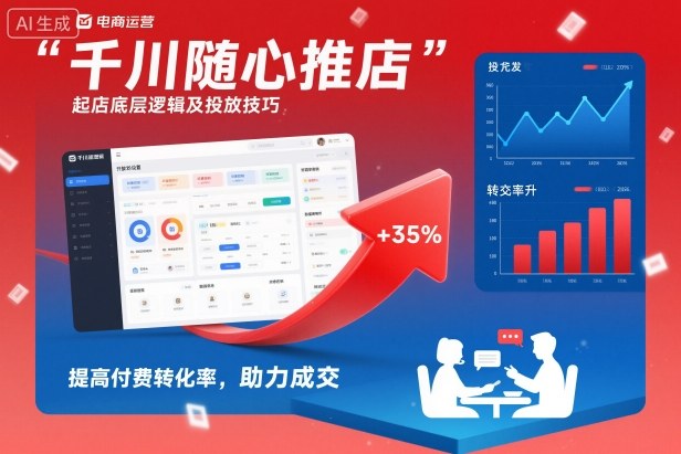 千川随心推起店底层逻辑及投放技巧，提高付费转化率，助力成交-情久项目网