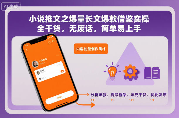 小说推文之爆量长文爆款借鉴实操，全干货，无废话，简单易上手-情久项目网