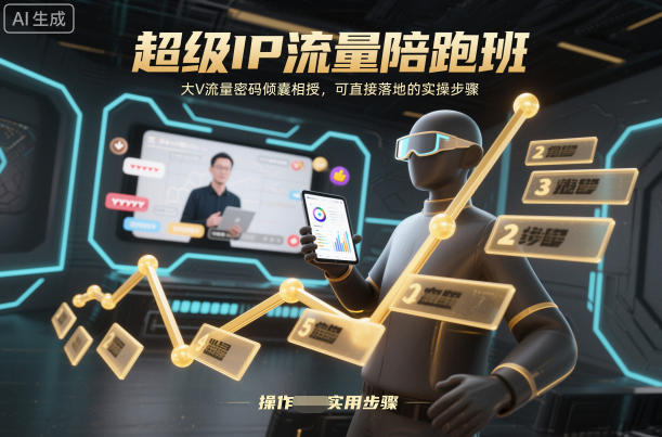 超级IP流量陪跑班，大V流量密码倾囊相授，可直接落地的实操步骤-情久项目网