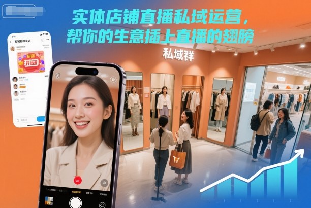 实体店铺直播私域运营，帮你的生意插上直播的翅膀-情久项目网