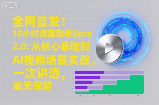 全网首发！10小时深度剖析Sora 2.0：从核心基础到AI视频场景实战，一次讲透，毫无保留-情久项目网