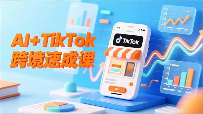 AI+TikTok跨境速成课，智能翻译、店铺定位、流程拆解，7天高效上线运营-情久项目网