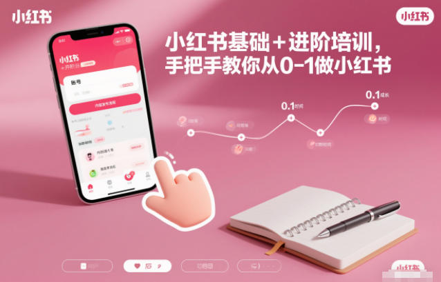 小红书基础+进阶培训，手把手教你从0-1做小红书-情久项目网
