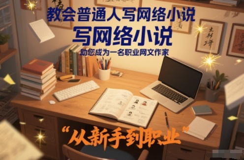 教会普通人写网络小说，助您成为一名职业网文作家-情久项目网