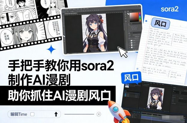 手把手教你用sora2制作AI漫剧，助你抓住AI漫剧风口-情久项目网