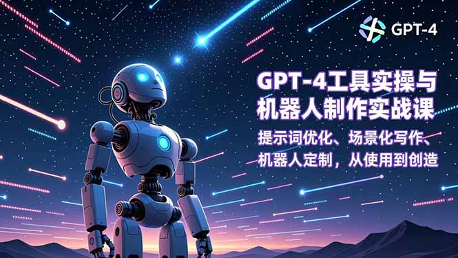 GPT-4工具实操与机器人制作实战课：提示词优化、场景化写作、机器人定制，从使用到创造-情久项目网