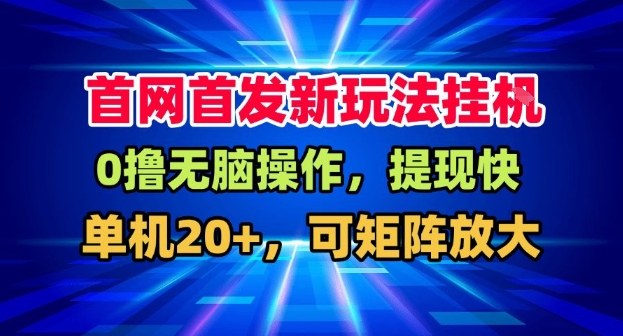 全网首发挂G，盒子自动賺米，单机20+，可矩阵放大，长期稳定运营【揭秘】-情久项目网