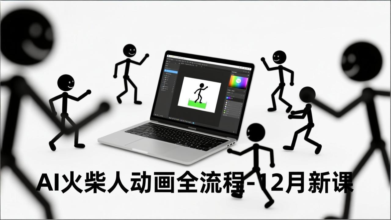 AI火柴人动画全流程-12月新课，文案生成、声音克隆、视频剪辑，零基础快速产出动画-情久项目网