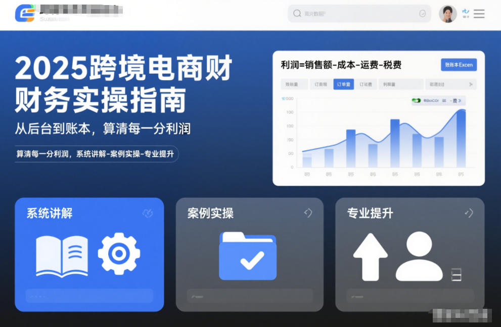 2025跨境电商财务实操指南，从后台到账本，算清每一分利润，系统讲解-案例实操-专业提升-情久项目网