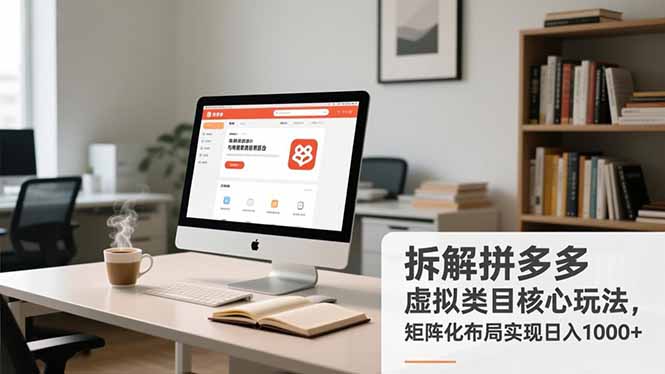 拆解拼多多虚拟类目核心玩法，矩阵化布局实现日入1000+-情久项目网