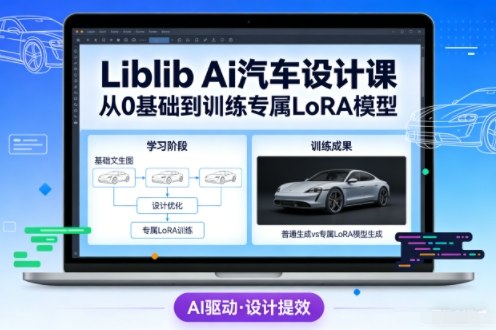 Liblib Ai汽车设计课，从0基础文生图，到教你训练专属设计和风格LoRA模型-情久项目网