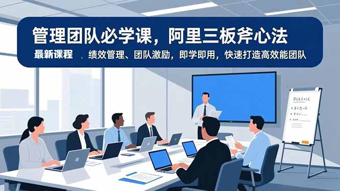 管理团队必学课，阿里三板斧心法、绩效管理、团队激励，即学即用，快速打造高效能团队-情久项目网