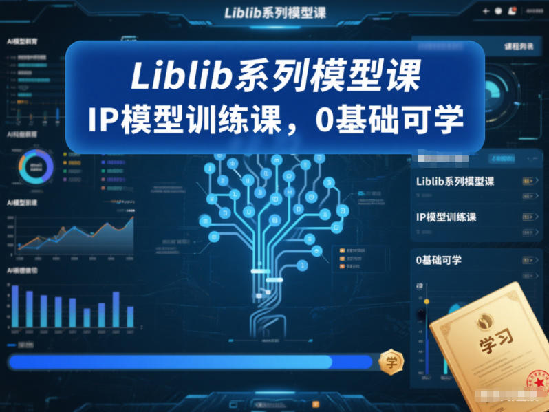 Liblib系列模型课，IP模型训练课，0基础可学-情久项目网