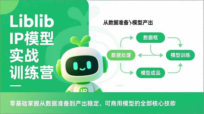 Liblib IP模型实战训练营，零基础掌握从数据准备到产出稳定、可商用模型的全部核心技能-情久项目网