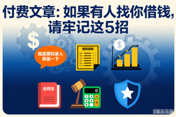 付费文章：如果有人找你借钱，请牢记这5招-情久项目网