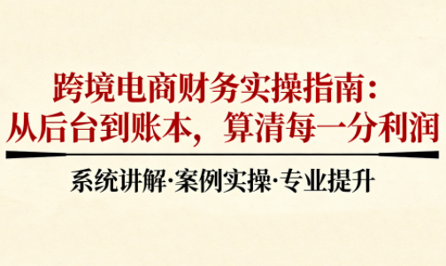 2025跨境电商财务实操指南-情久项目网