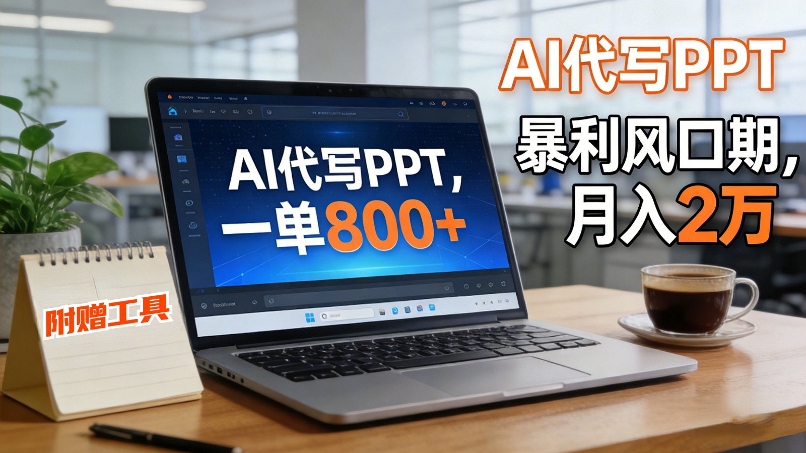 AI 代写做 PPT！一单狂赚 800+，风口期月入 2 万(工具 + 提示词直接送)-情久项目网