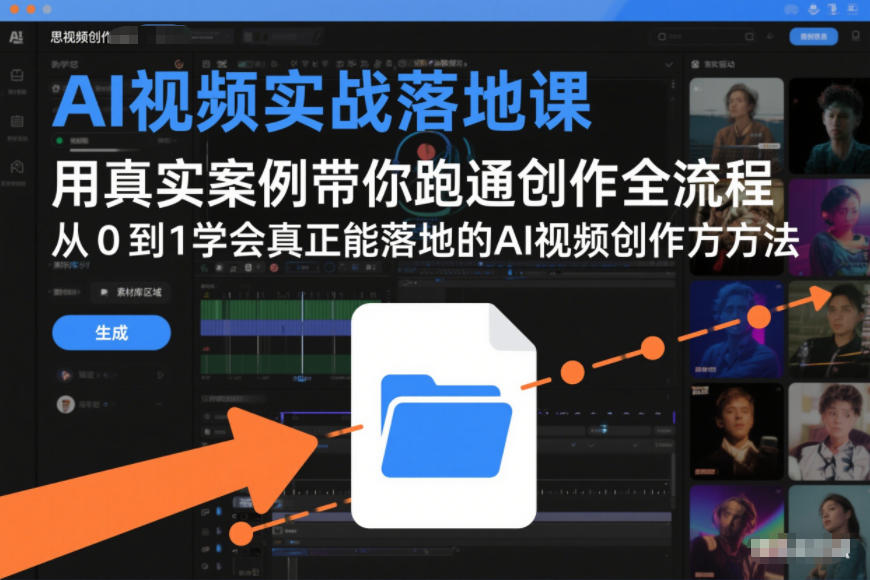 AI视频实战落地课，用真实案例带你跑通创作全流程，从0到1学会真正能落地的AI视频创作方法-情久项目网