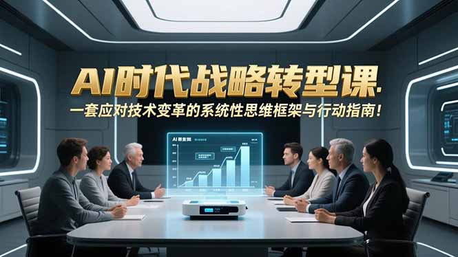 AI时代战略转型课：一套应对技术变革的系统性思维框架与行动指南！-情久项目网