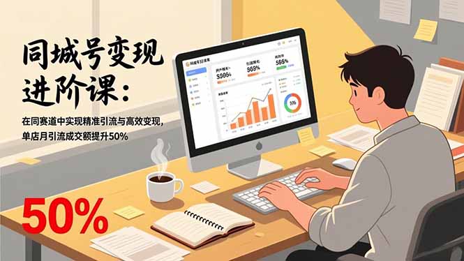同城号变现进阶课：在同城赛道中实现精准引流与高效变现，单店月引流成交额提升50%-情久项目网