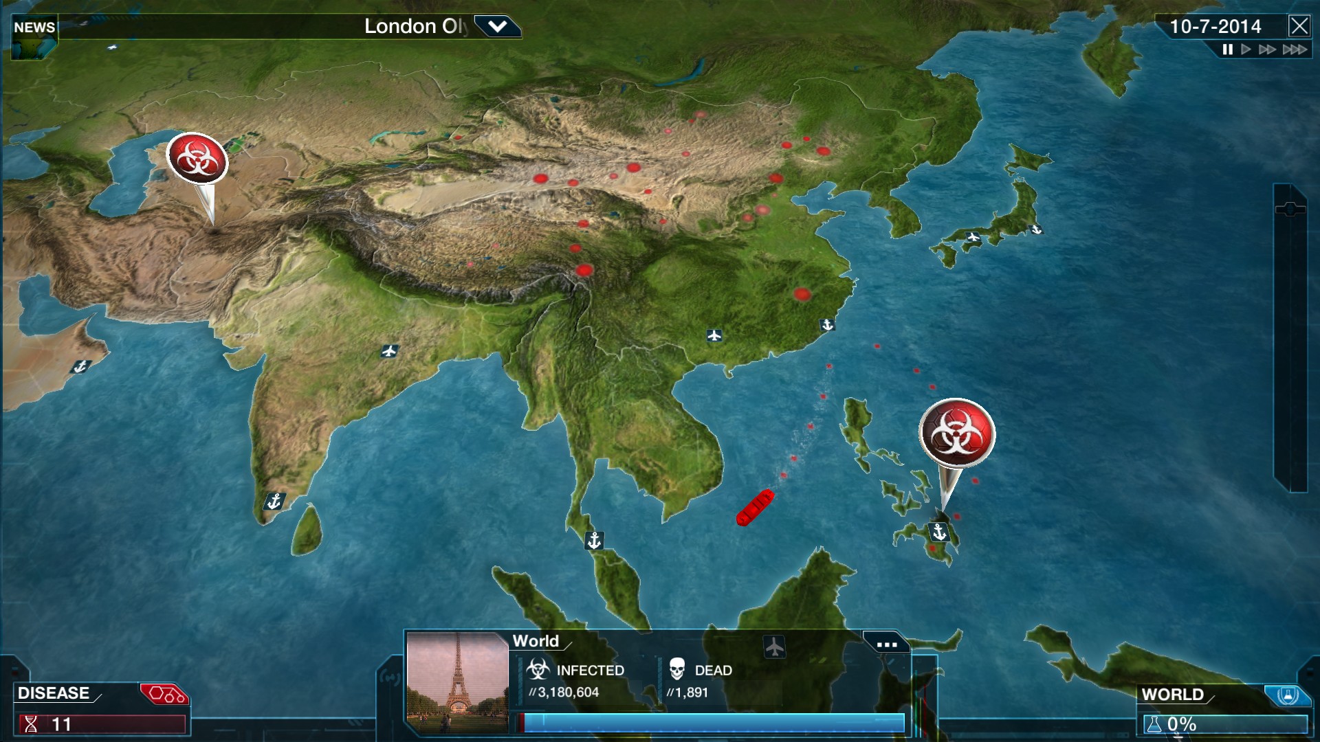 PC游戏《瘟疫公司：物竞天择/瘟疫公司：进化/Plague Inc: Evolved》中文+Build.21244809下载-情久项目网