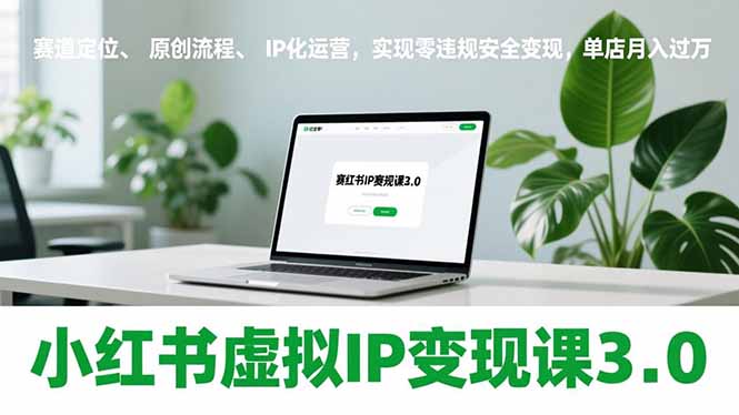 小红书虚拟IP变现课3.0，赛道定位、原创流程、IP化运营，实现零违规安全变现，单店月入过万-情久项目网